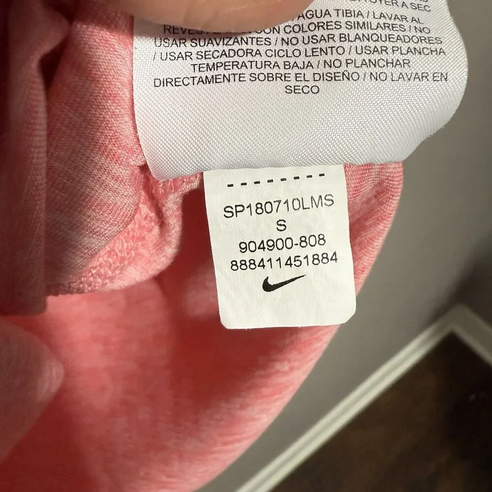 Nike Womens Sz S Dri-Fit Element Half Zip Running Top Peach Silver 904900-808